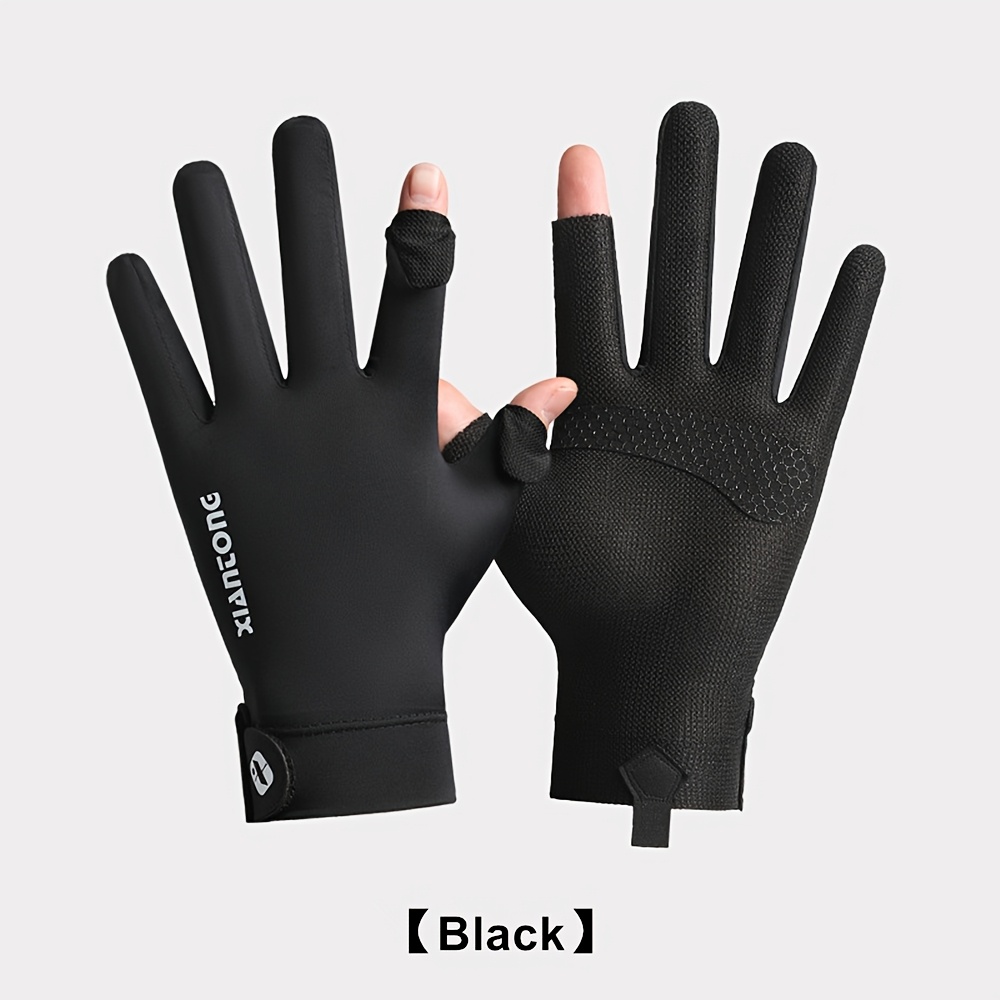 E-shop 1 Paar Freie Größe Frühling Sommer Dünne Elastische Atmungsaktive Lange Finger Outdoor Sport Handschuhe für Herren und Damen, Anti-Rutsch