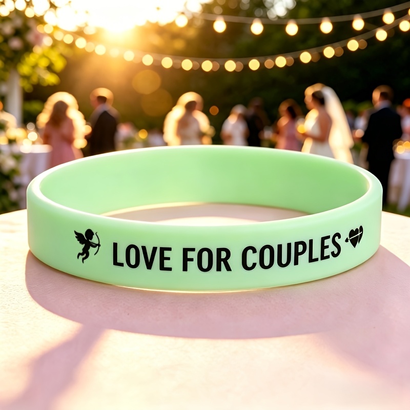 32pcs Glow-In-The-Dark Custom Silicone Bracelets, Gift Set