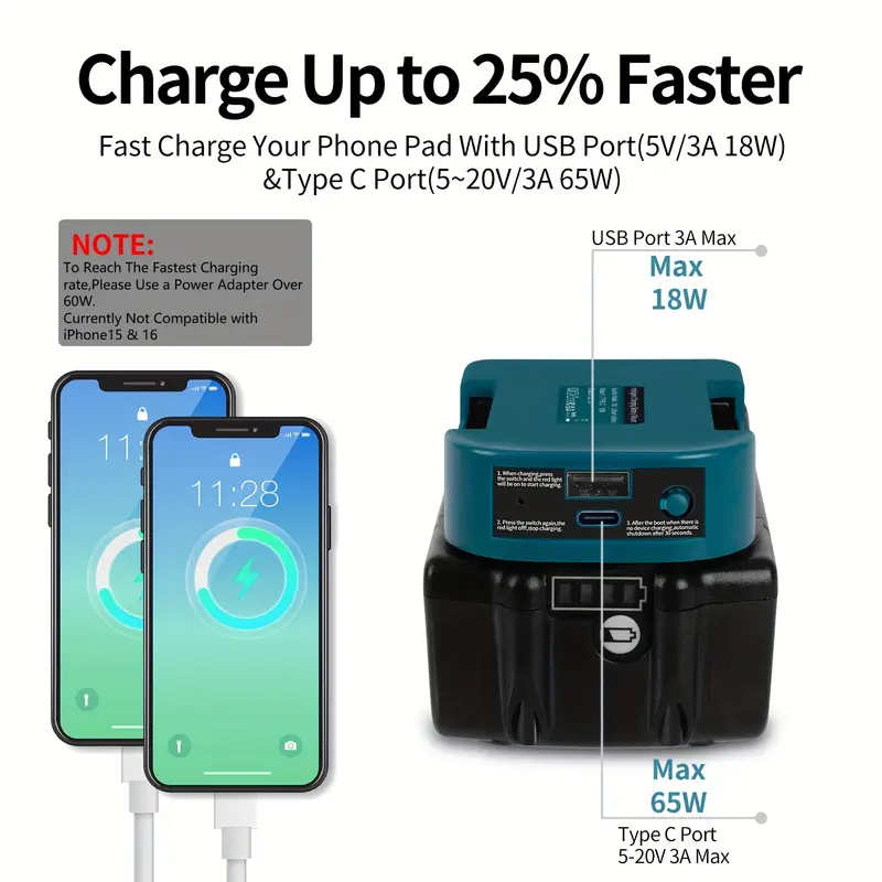 Eid BOSB18C - Adattatore per batteria al litio Bosch GBA 18 V per Bosch Eid BOSB18C - Adattatore per batteria al litio Bosch GBA 18 V per Bosch