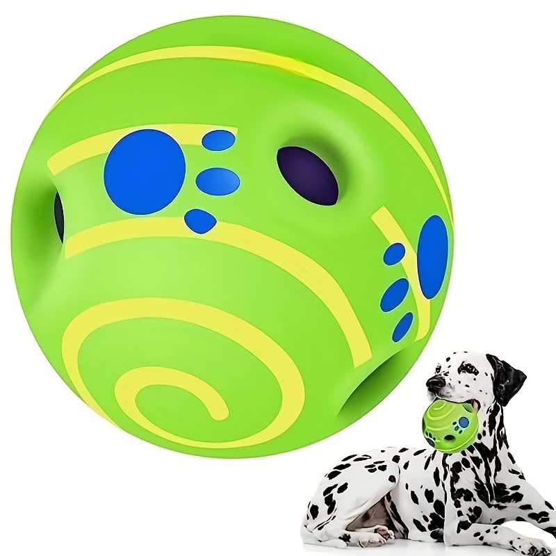 

Interactive Squeaky Dog Toy Ball, Plastic, Non-toxic, Safe For All Breed Sizes, Indoor & Outdoor Play, Training & Herding Tool, No Battery Needed, Fun Pattern