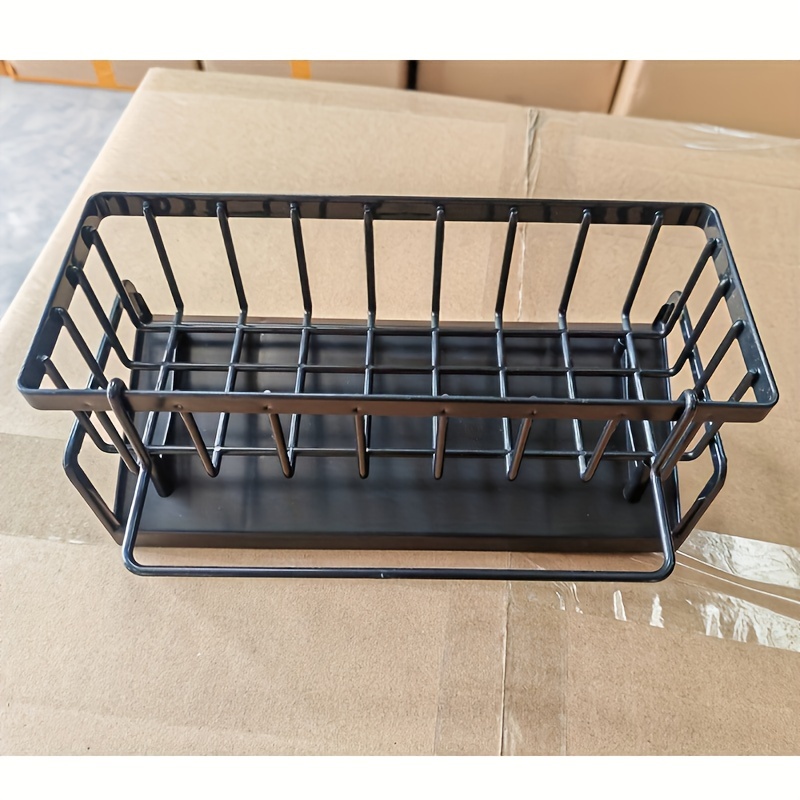 plastic kitchen sink dish rack multifunctional towel sponge storage rack 9 06x4 72 inches home   saving tidy rack halloween christmas must have storage details 6