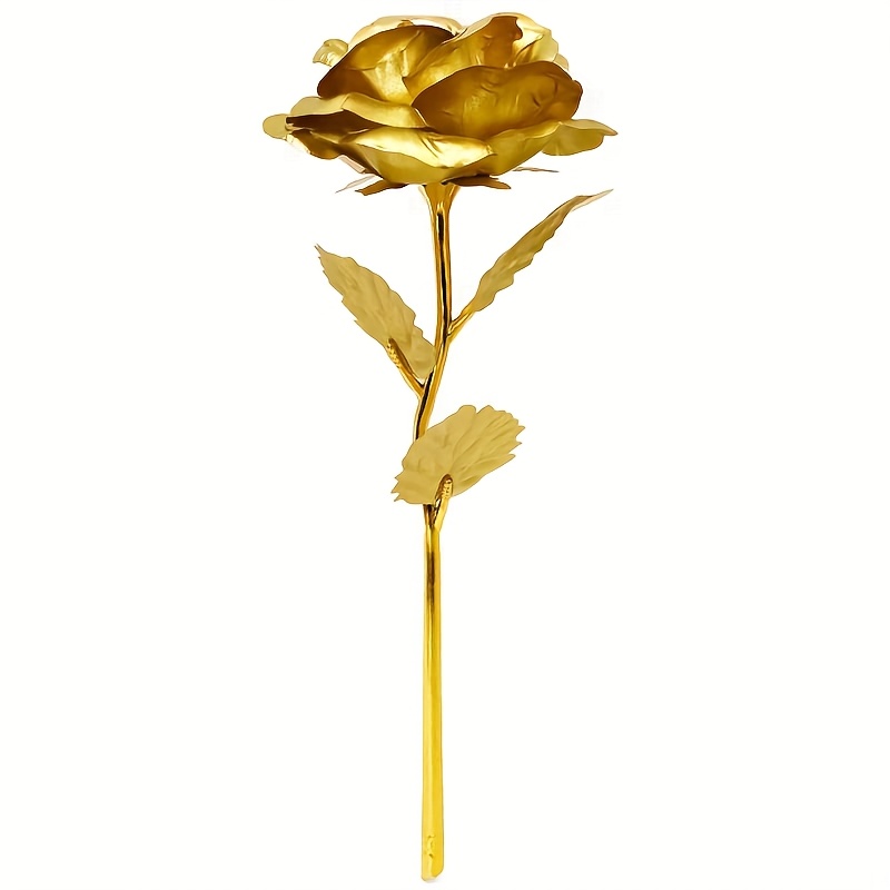 Ramito de Rosas Plásticas Doradas y Burdeos - Elegante Decoración para el Hogar en San Valentín, Día de la Madre, Navidad, Acción de Gracias - Flores Artificiales Duraderas en Jarrón con Cintas Doradas - Regalo Perfecto para Cualquier Ocasión, Ideal para Fiestas | Rosas Artificiales Realistas | Decoración Sofisticada