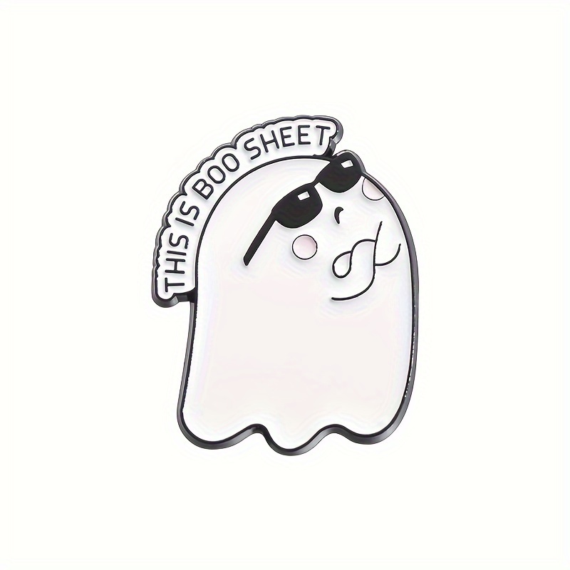 7pcs Ghost Enamel Pins Set Halloween Spooky Cartoon Punk Funny Jewelry Gift
