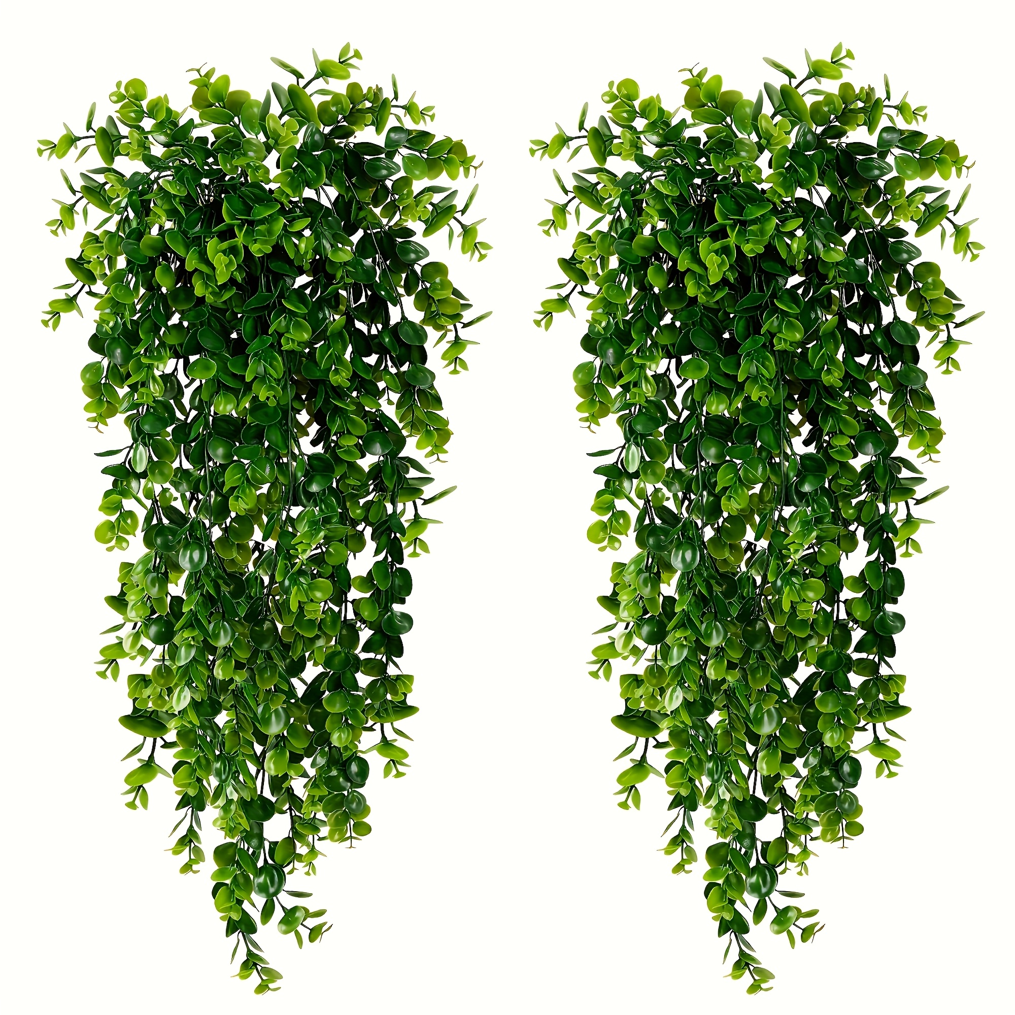 

Set Of 2 Artificial Hanging Plants, Potted Greenery, Eucalyptus Vines, Suitable For Indoor And Outdoor Shelf Decoration, Spring Festival And Wedding Decor.