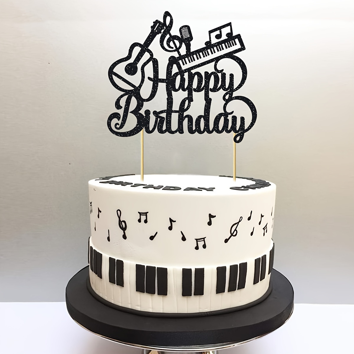 40 Stück Cake Topper Mit Musiknoten & Gitarren – Deko Für Geburtstagstorte & Muffins