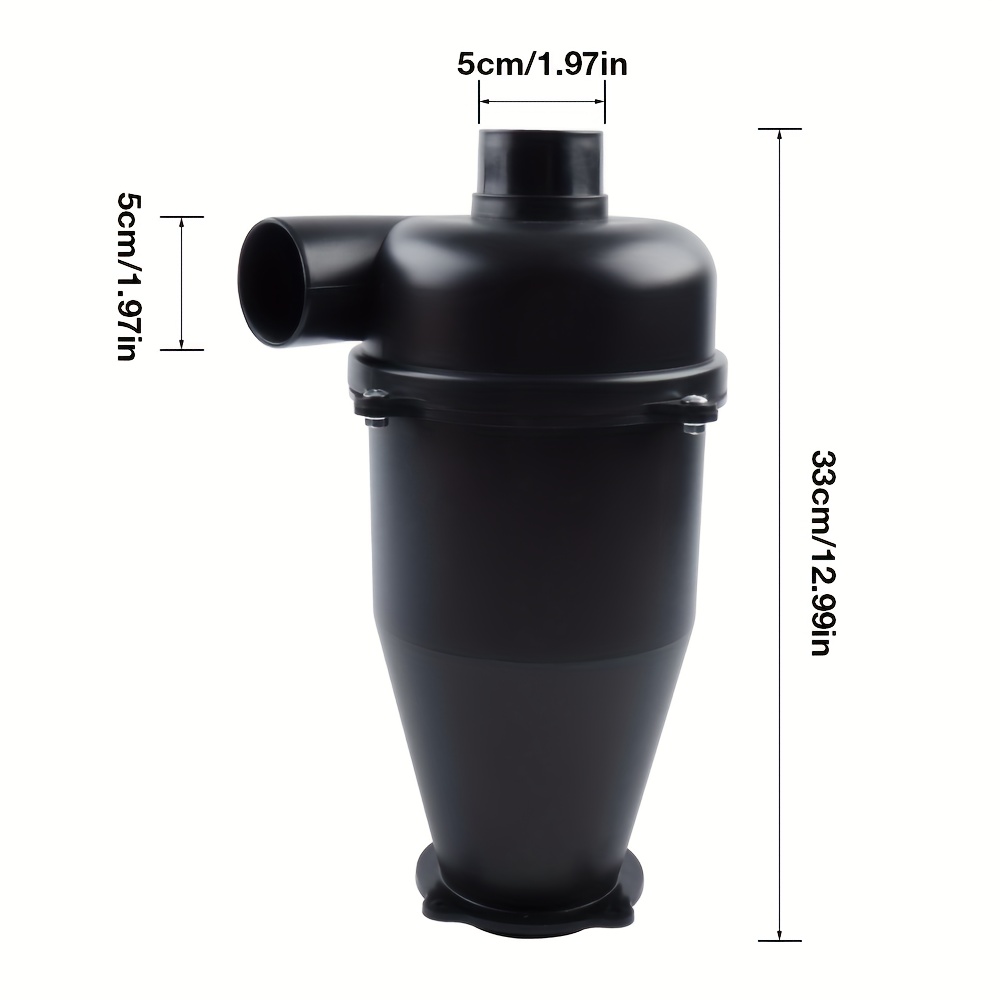 Filtre Cyclone Séparateur Poussière Haute Efficacité - Pour Aspirateur / Atelier - Noir (Voviee-146)