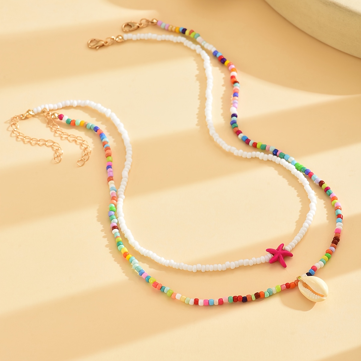 Collana di perline colorate per donna Collana stile bohemien Gioielli con perline quadrate geometriche sul collo Accessori estivi – acquista a prezzi convenienti sul marketplace