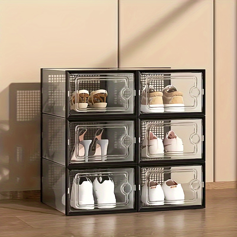 Large Foldable Storage Box - , Dust And Oxidation Proof, Space-, , Stackable, Perfect For Aj Sneakers, Bags, Figurines, And More - Ideal For Foyer, Bedroom, Home, Dormitory