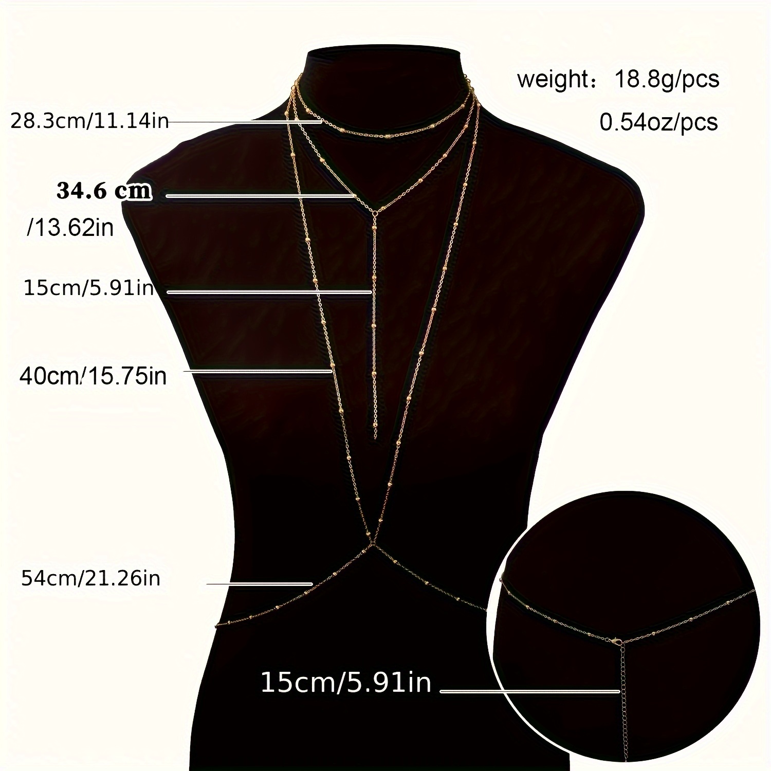 Sexy Golden Halter Chest Chain for Women