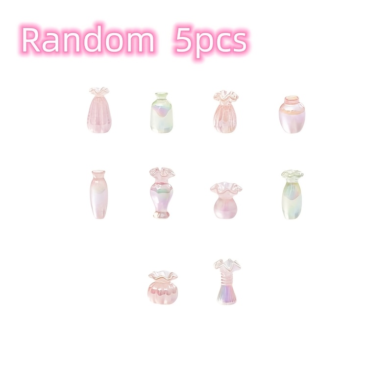TEMU Random 5pcs Mini Vase Decorative Items, Micro Scene Decorative Items, Micro Decor, Random Style, Mini Vase Decoration