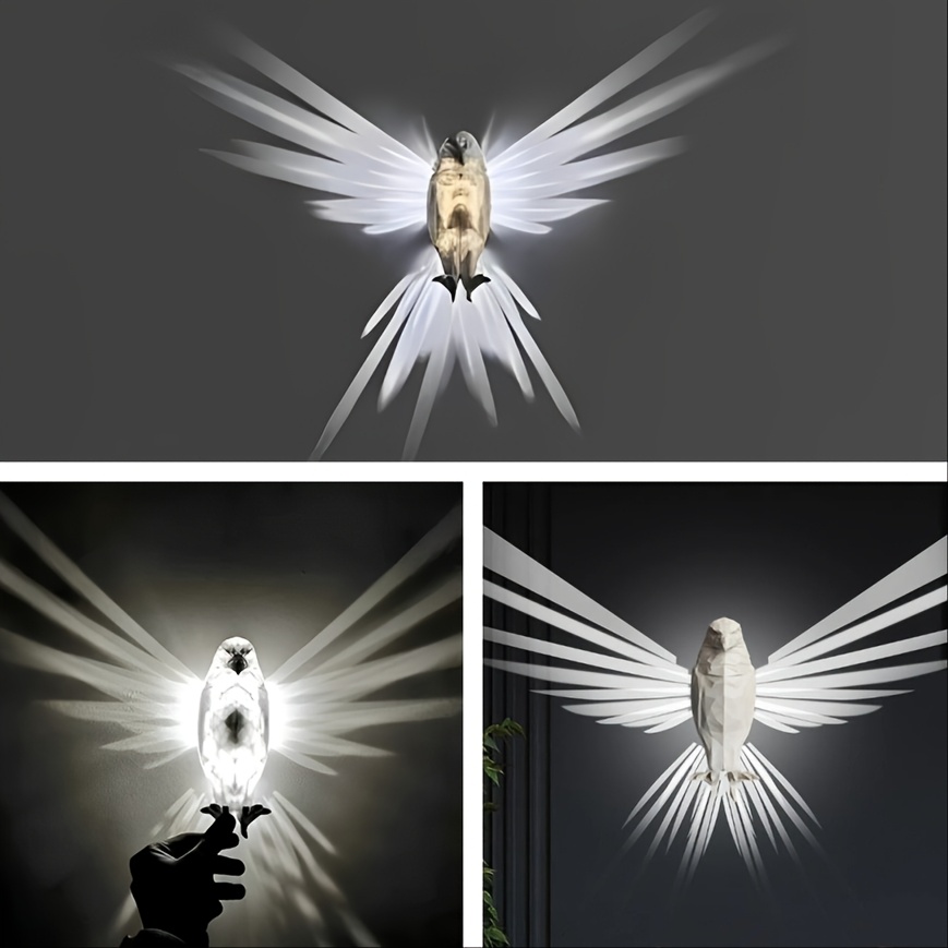  themed 3d led wall light inspired battery powered night light with switch control semi embedded mounting hardware for holiday parties christmas home decor ambient lighting lamp naturethemed lighting motif design switch control lighting durable plastic christmas decor details 5