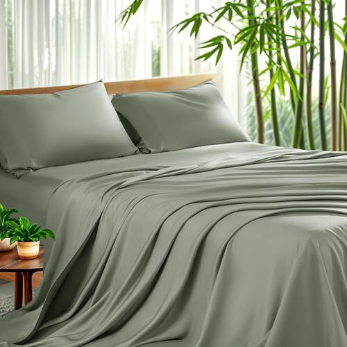 4pcs cooling bamboo sheet set 16 deep pocket wrinkle shrink resistant y quality bedding fitted sheet flat sheet 2 pillowcases