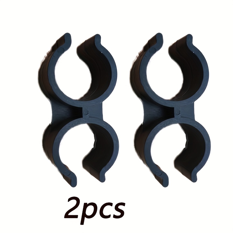 2pcs Uv & Corrosion Resistant Pvc Pipe Clamps - Double U-shaped, Secure & Durable For Boats, Yachts, Kayaks - Ideal For Gardening, Irrigation Hose Support