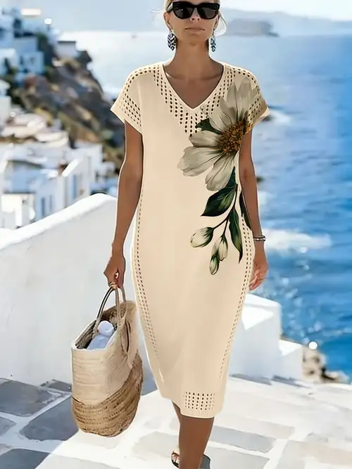 off the shoulder sunflower dress Our Plus Sunflower Print Off Shoulder Shirred Dress is such a vibe