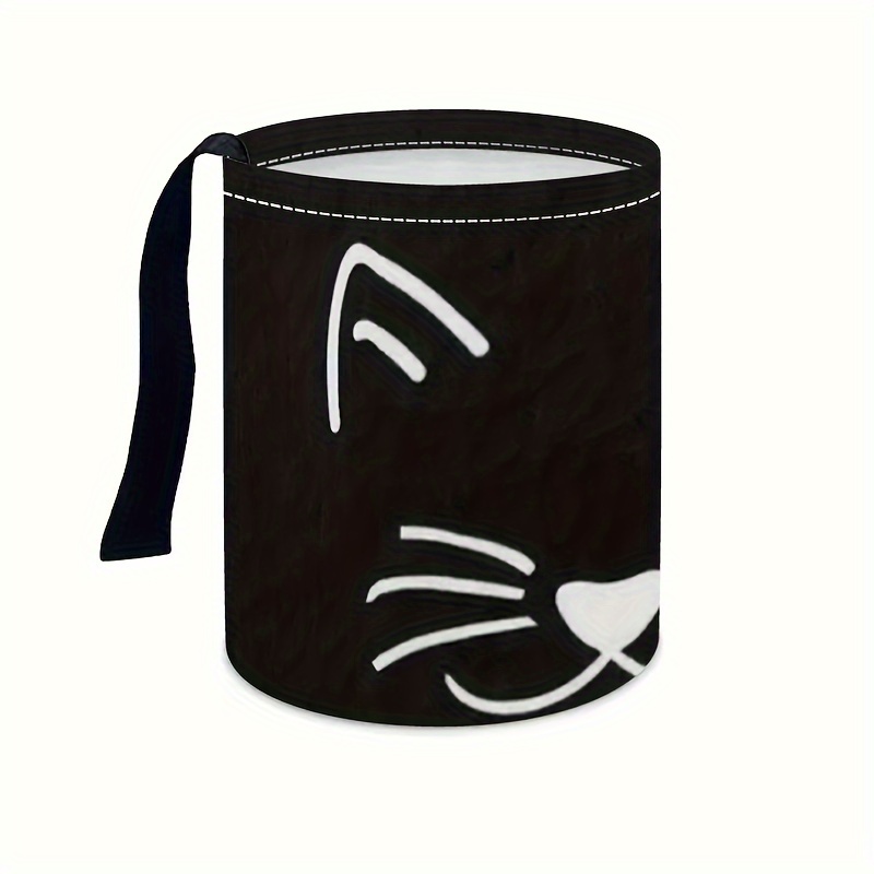 TEMU 1 Pza. Anime Cat Car Trash Can Impreso Impermeable Trash Can, Cocina Trash Bin, Accesorios Coche De Mujer, Organizador De Basura Coche,