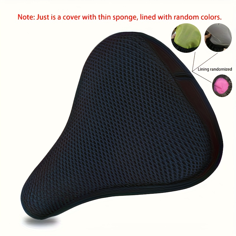 1pc Fit Bicycle Cushion Cover ( Colored Lining) - Breathable For Road Bike Racing, And Shock Absorption - , Durable, Seat Equipment For Great Riding Experience