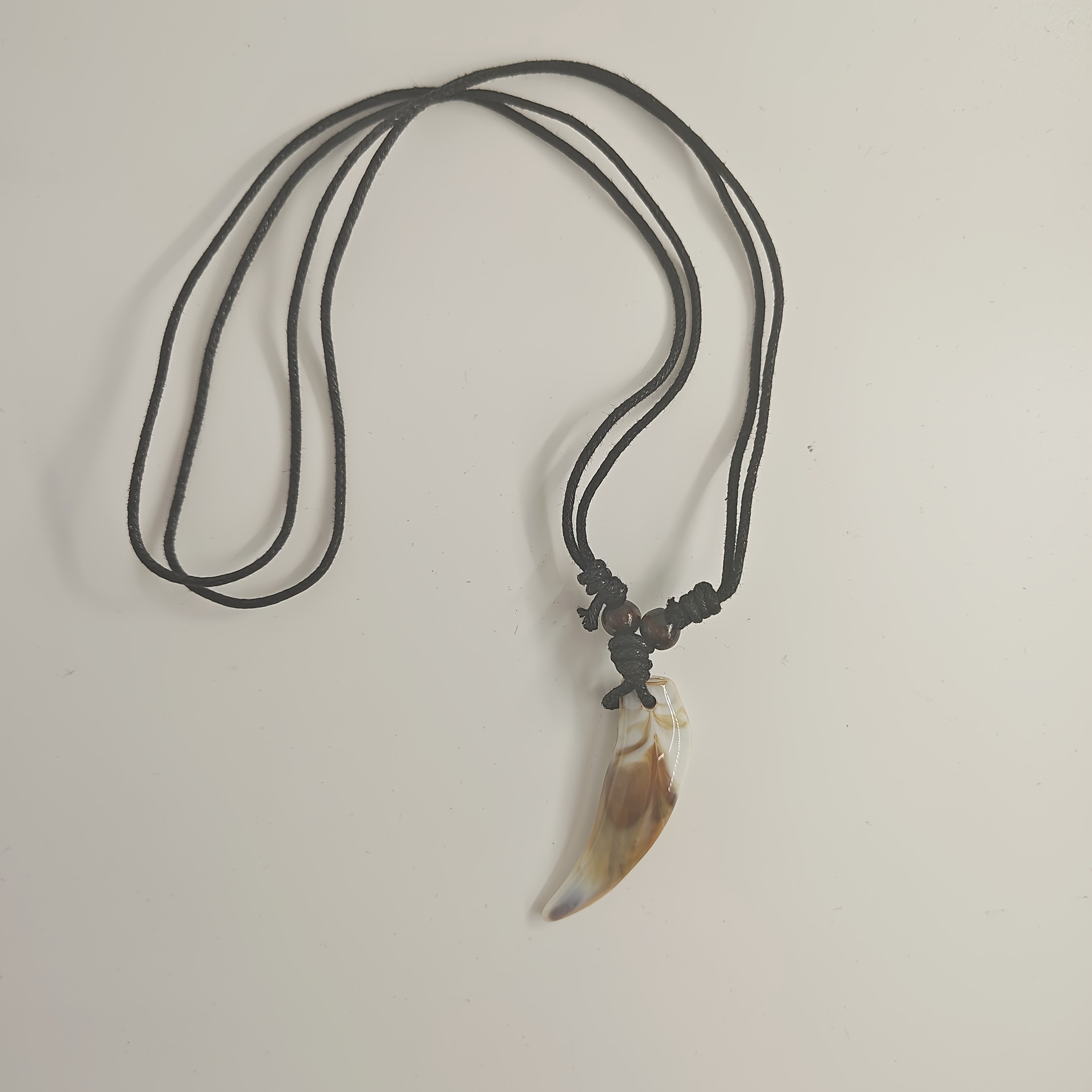 2pcs Vintage Wolf Tooth Necklace Set, Ethnic Style Gift