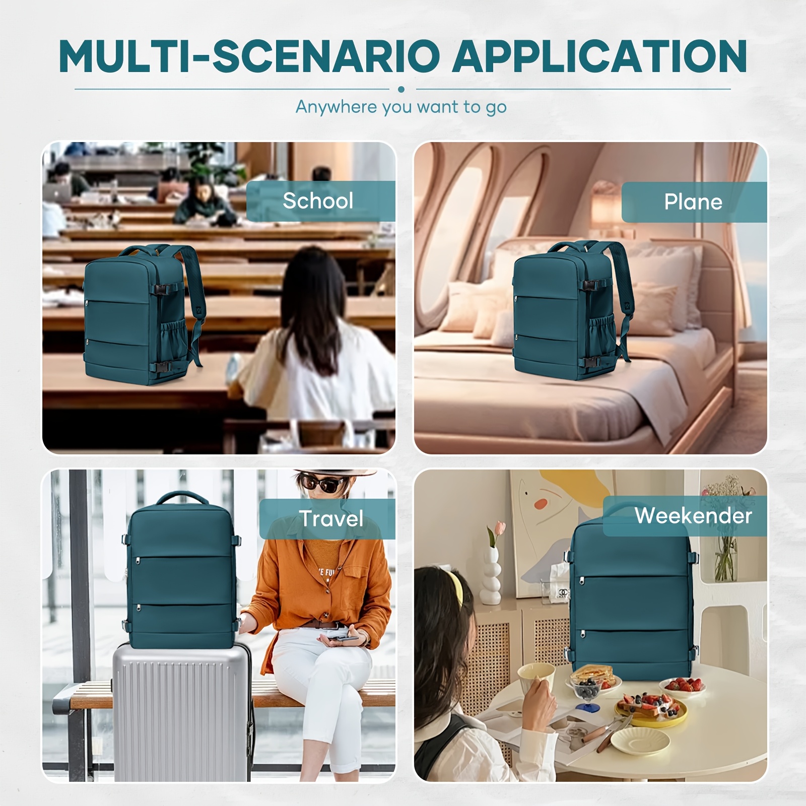 ryanair cabin bags 40x30x20 underseat travel backpack womens Temu