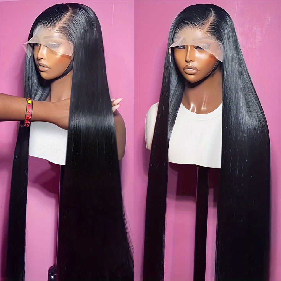 Straight 13x4 Lace Front Wig Human Hair HD Transparent Lace 28 Inch 180% Amazon.com : Lemoda Straight Lace Front Wigs Human Hair 180  main image 3