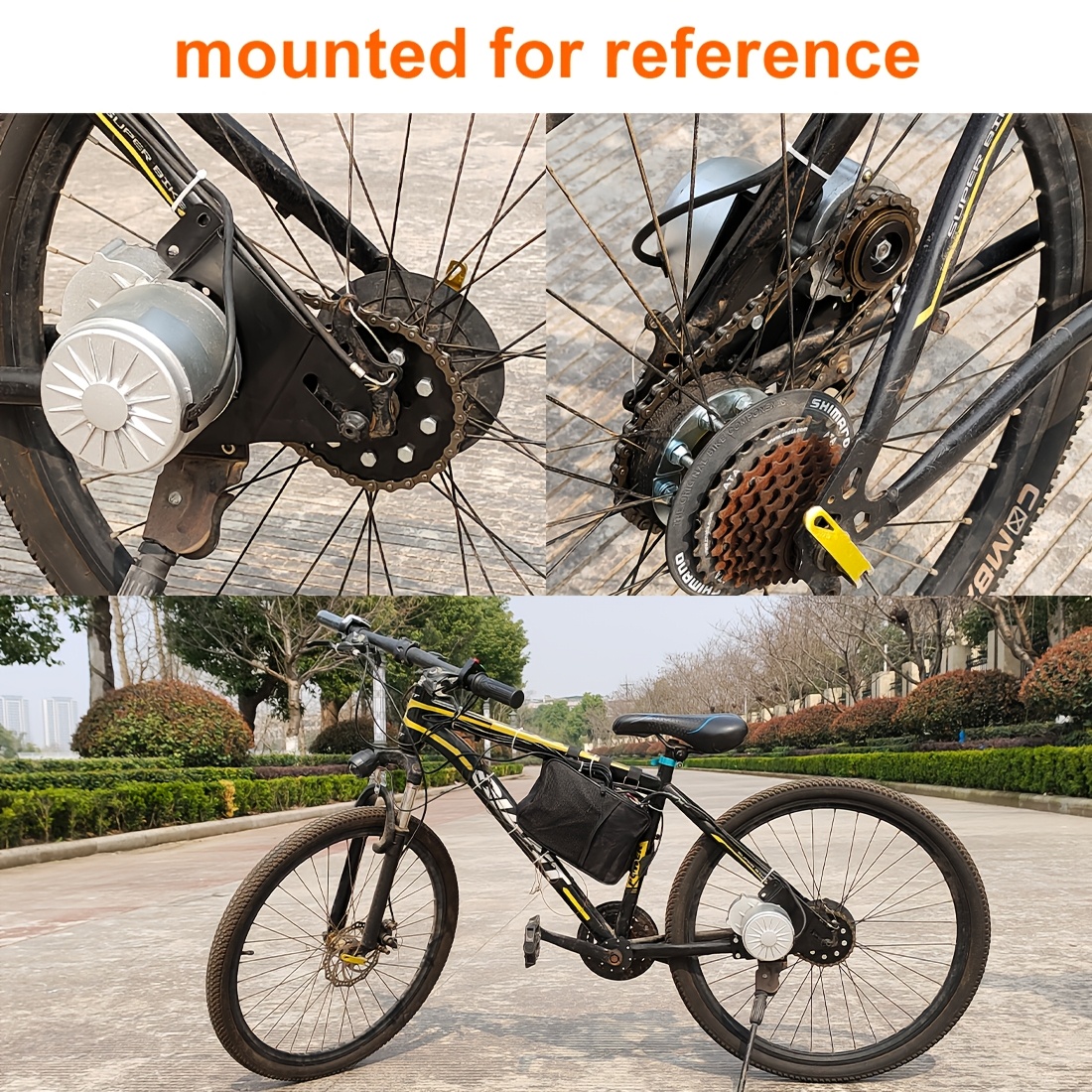 electric motor kit bicycle sold on Temu United States