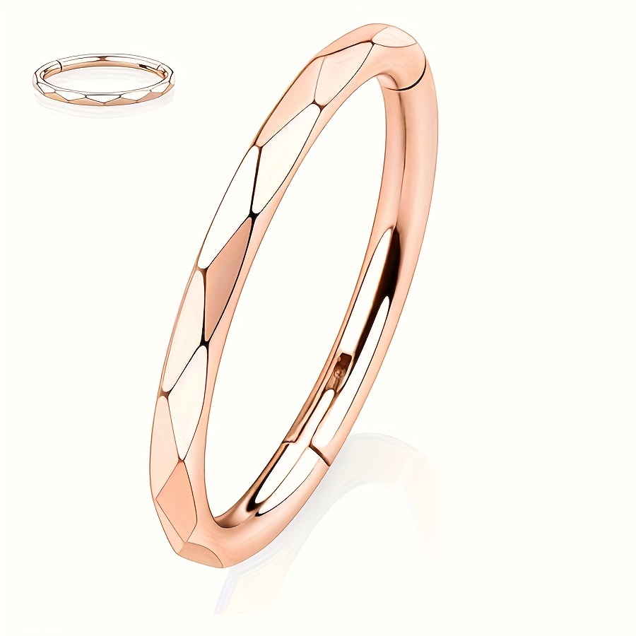 E-shop Exquisiter nahtloser Creolen-Nasenring, 316 Edelstahl-Ohrring, -förmiger Septumring, offener Creolen-Ohrclip, Creolen-Lippenring,