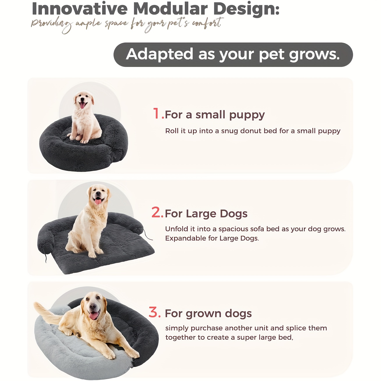 1pc pet sofa protective plush dog cushion sofa cat and dog sofa bed with soft neck cushion dual purpose pet bed dog sofa bed dog sofa cushion universal for   suitable for large medium and small cats and dogs Product details 8