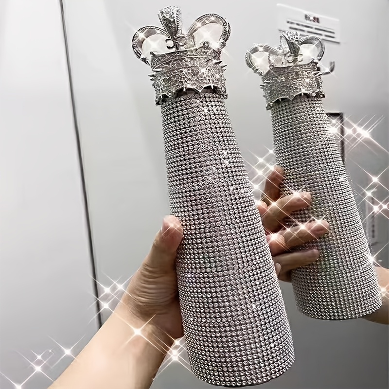 TEMU Bling Water Bottle Bottle Reusable Insulated Stainless Steel Bling Water Bottle Queen Insulated Water Bottle Gift Gifts For Women TEMU Bling Water Bottle Bottle Reusable Insulated Stainless Steel Bling Water Bottle Queen Insulated Water Bottle Gift Gifts For Women
