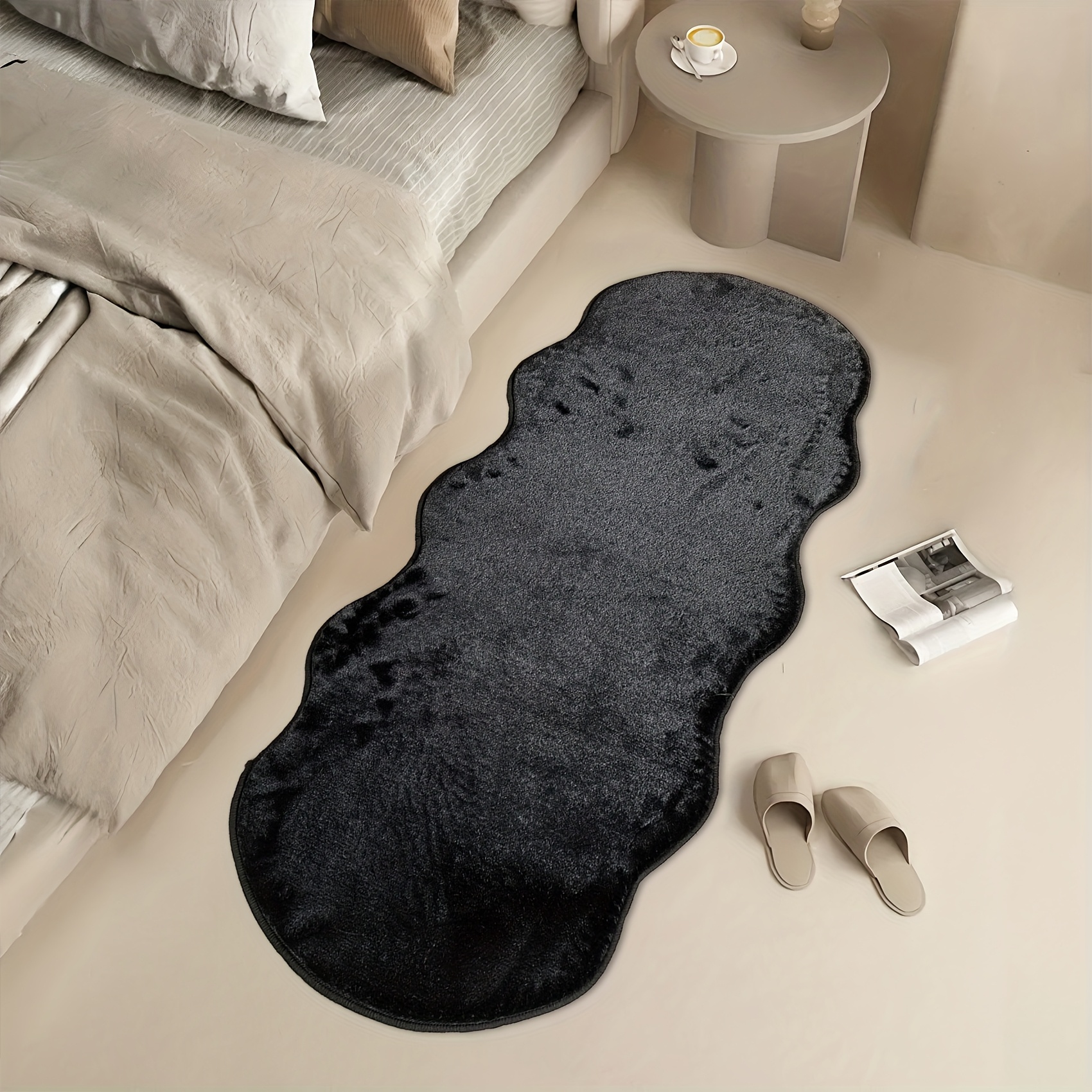 TEMU 1pc Irregular Wavy /home Decor Carpet/autumn And Winter/japanese Korean Style/seasonal Decoration/autumn Aesthetics/winter Christmas Decoration/