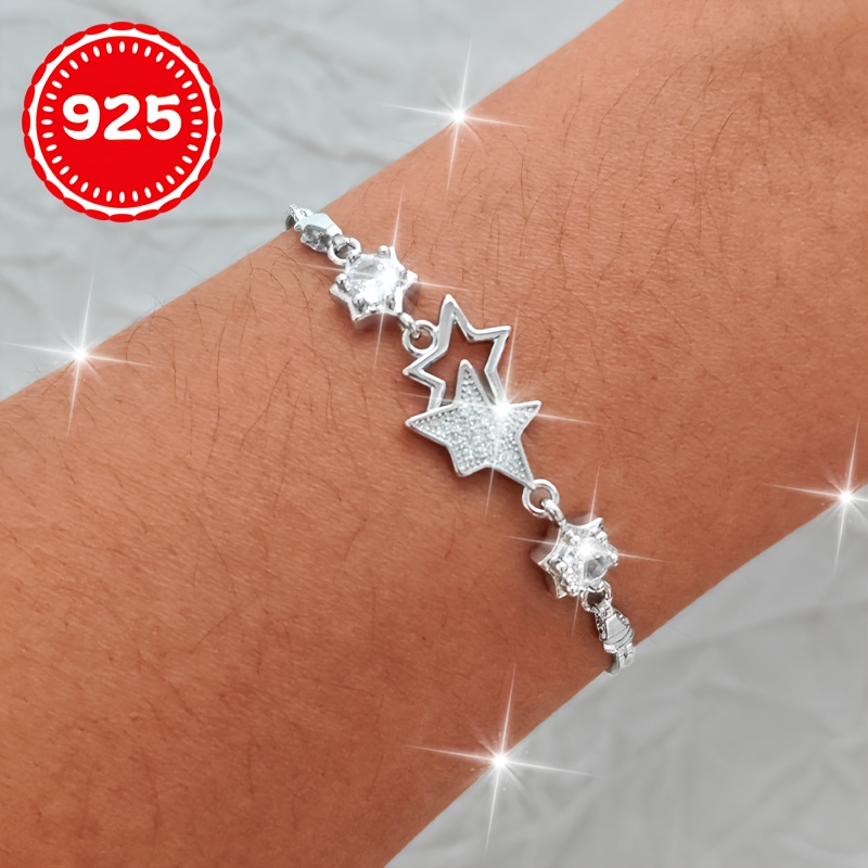 925 Silver Hypoallergenic Star Bracelet for Women