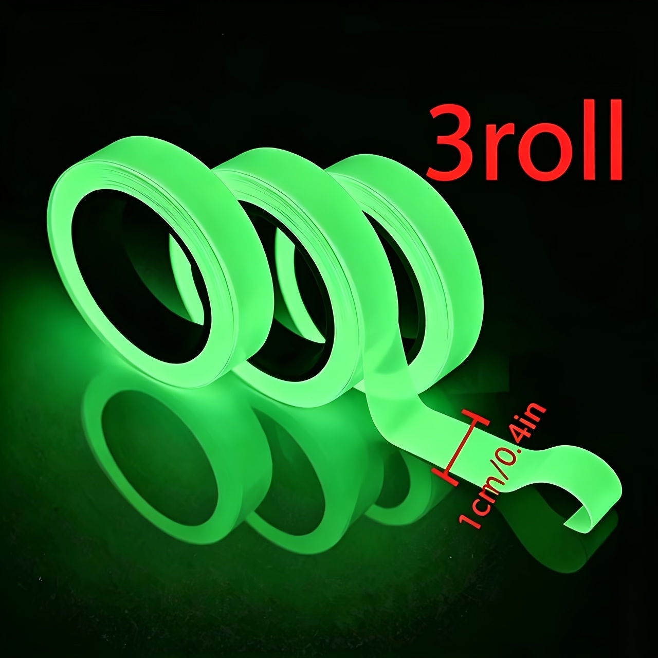 TEMU 2 Rolls Of Reflective Tape, Acrylic, Designed To Mark Stairs, , Switches, Etc. In Safe Areas. Very Suitable For Night Decoration, Ensuring