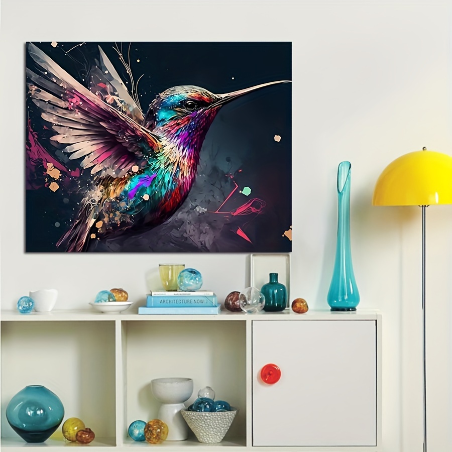 

Diy Acrylic Paint By Numbers Kit For Adults - Canvas Hummingbird Hand Painted Oil Painting For Living Room, Office Art Wall, Unique Gift Without Frame 15.75x19.71in