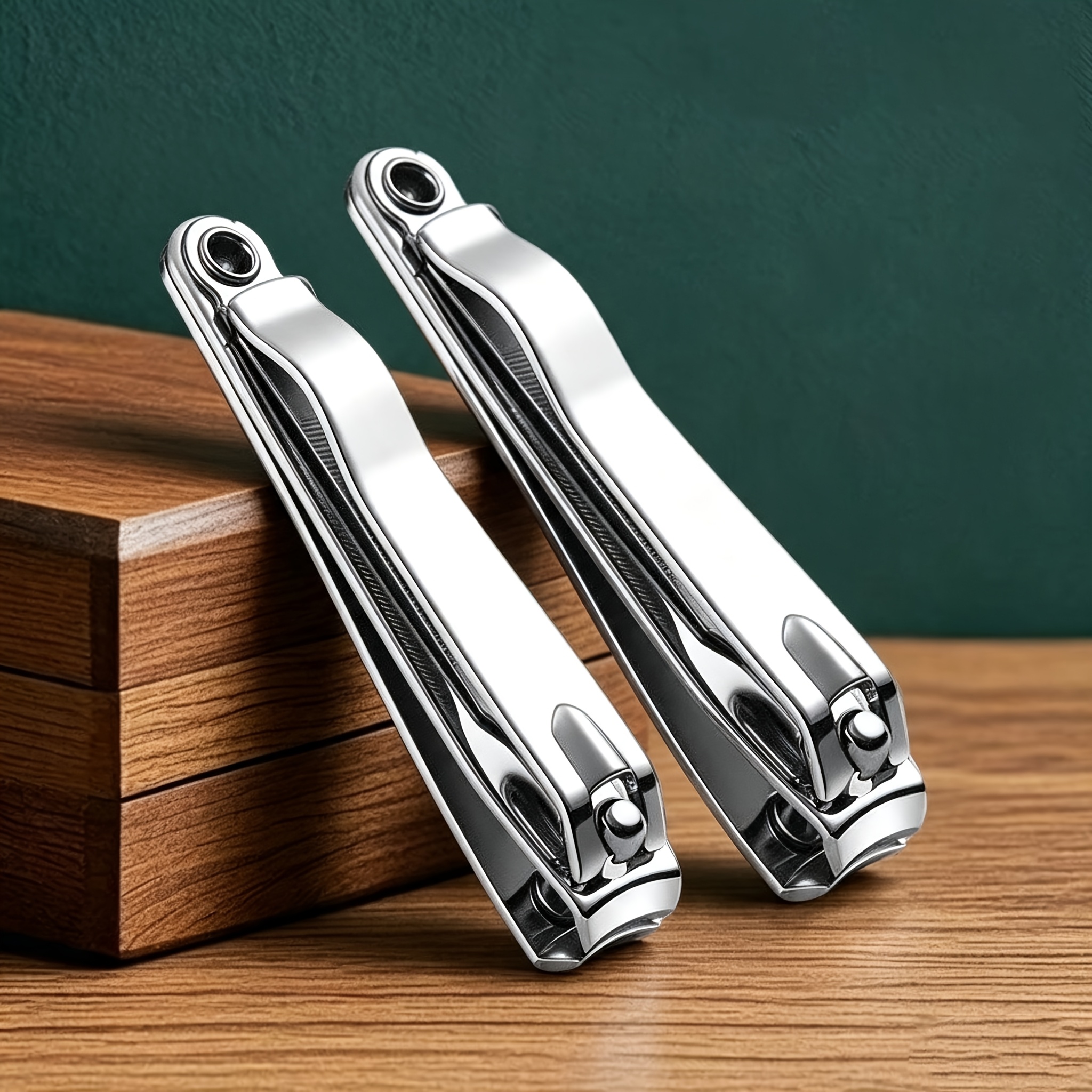 TEMU 2 stuks Zilverkleurige Nagelknipsels, voor Teennagel- en Voetverzorging
