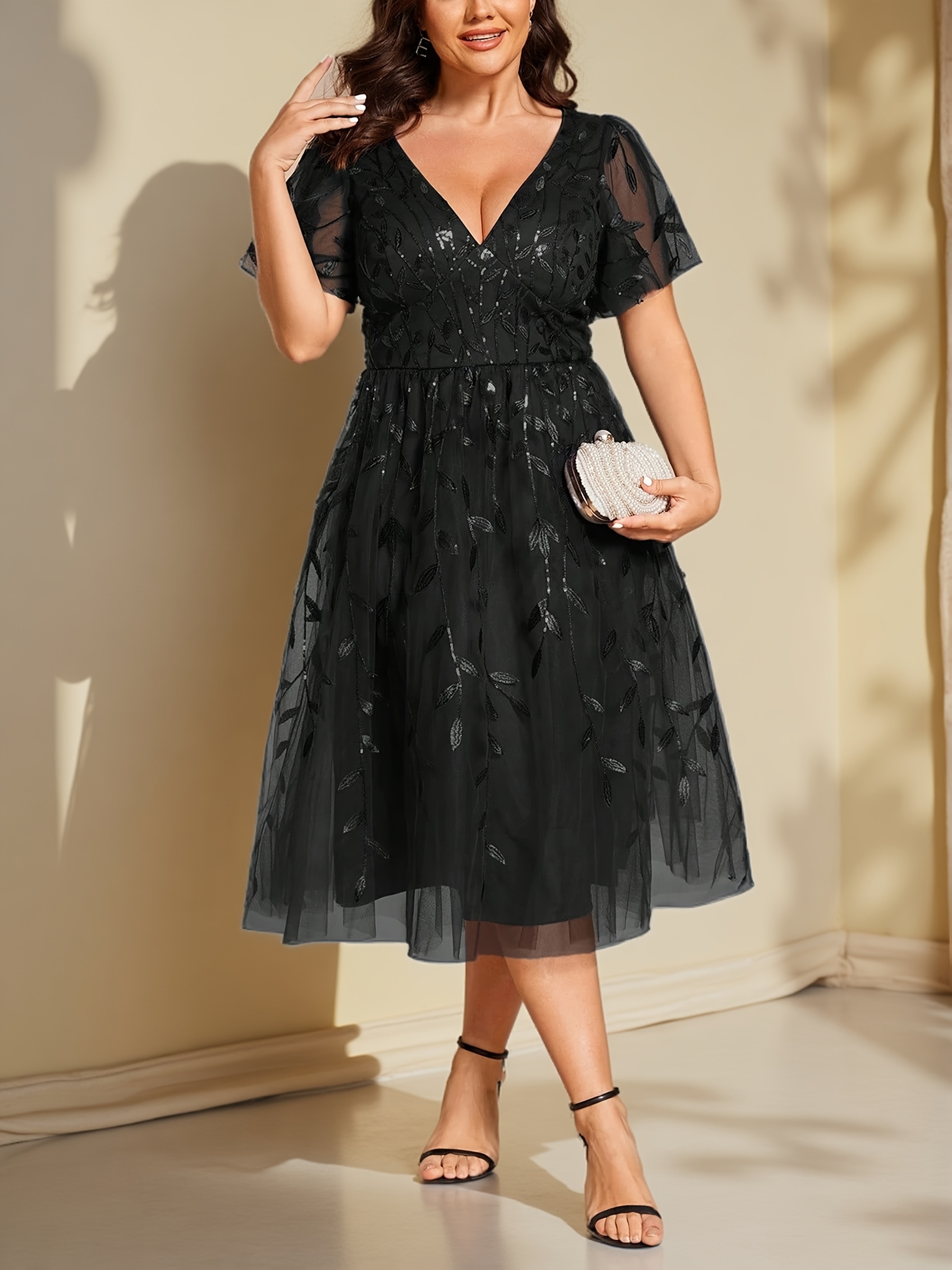 white christmas dresses Plus Size Ruffle Romance Dress main image 1