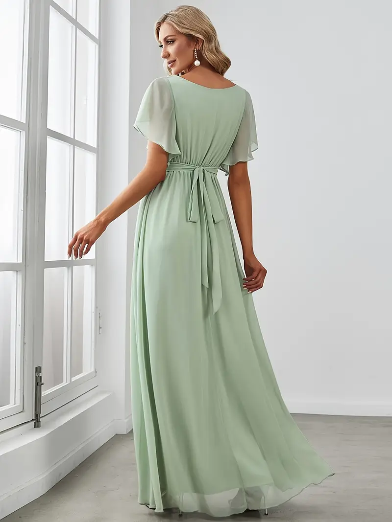 womens elegant sage green chiffon backless - Temu womens elegant sage green chiffon backless - Temu