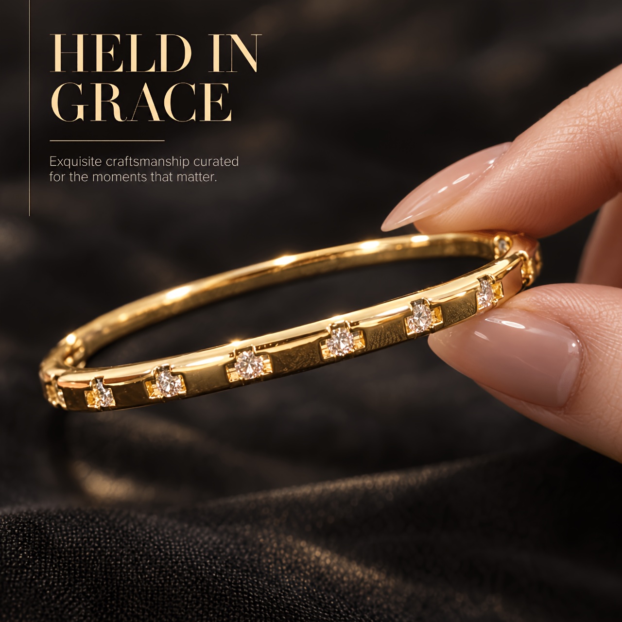 Women's Nickel-Free Hypoallergenic Interlocked Zirconia Bangle