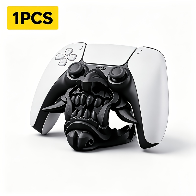 TEMU Monster-shaped Game Controller Stand, Gothic Devil Head Controller Base, Universal Desktop Controller Organizer, Cool Esports Desk Accessory,