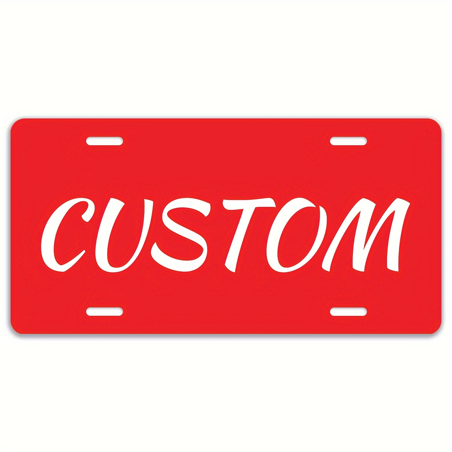 

Customizable Red Aluminum - Personalize & , For Car Decor, 6x12