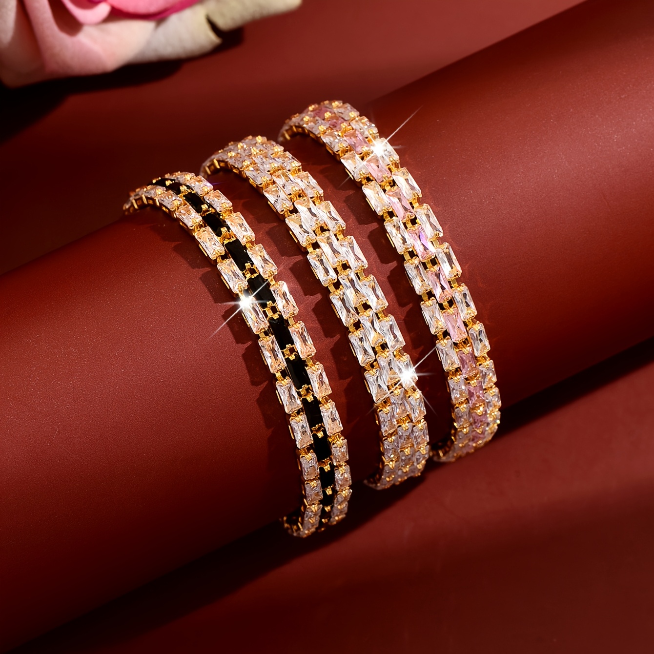 Luxurious Rectangular Cubic Zirconia Bracelet