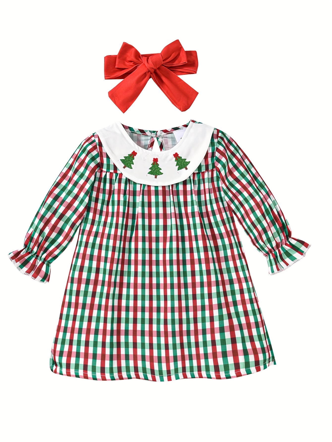 robe noël bébé fille à carreaux mode enfant Temu