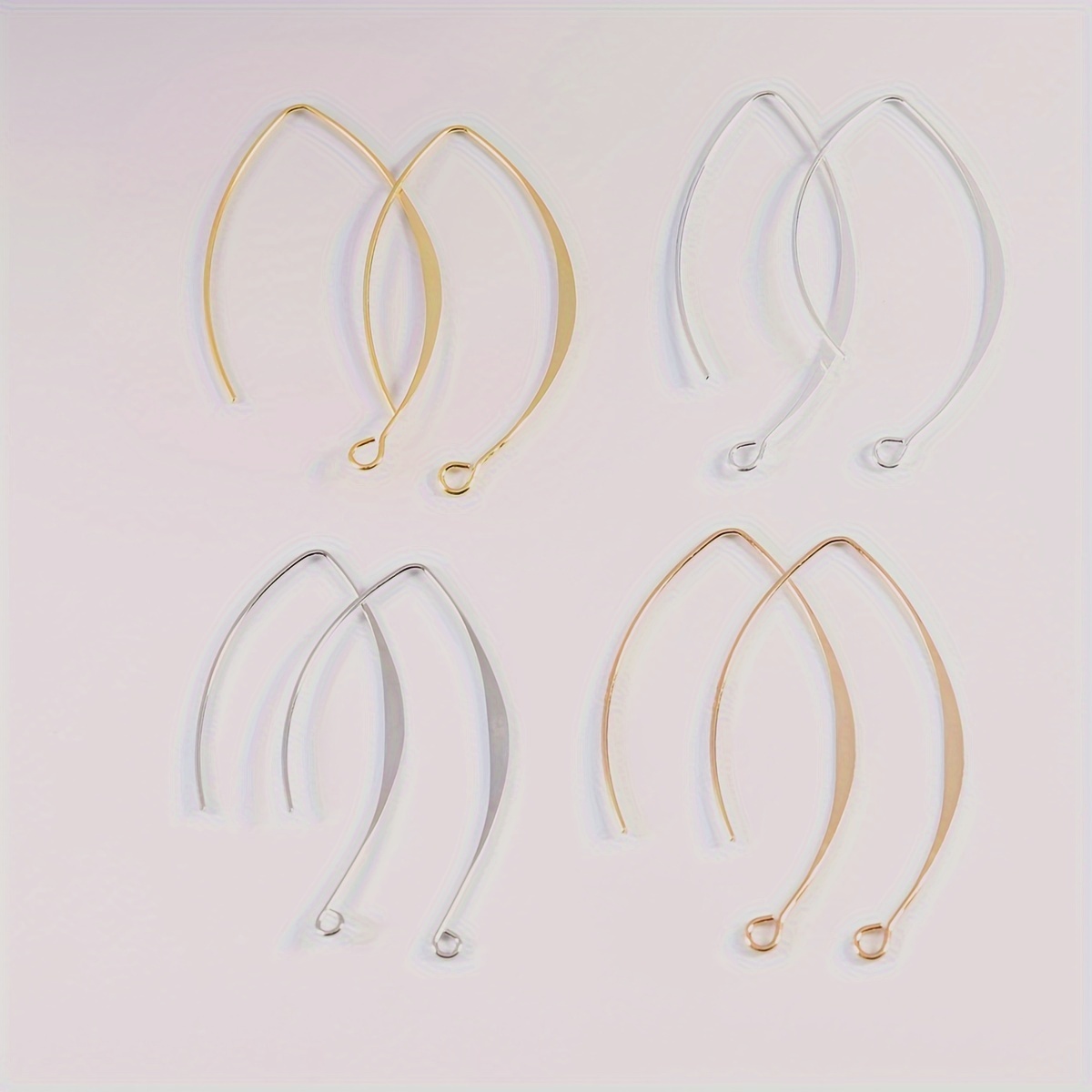 

10/20pcs Copper French V-shaped Earring Hooks, Diy Jewelry Making Findings For Earring Crafting Accessories