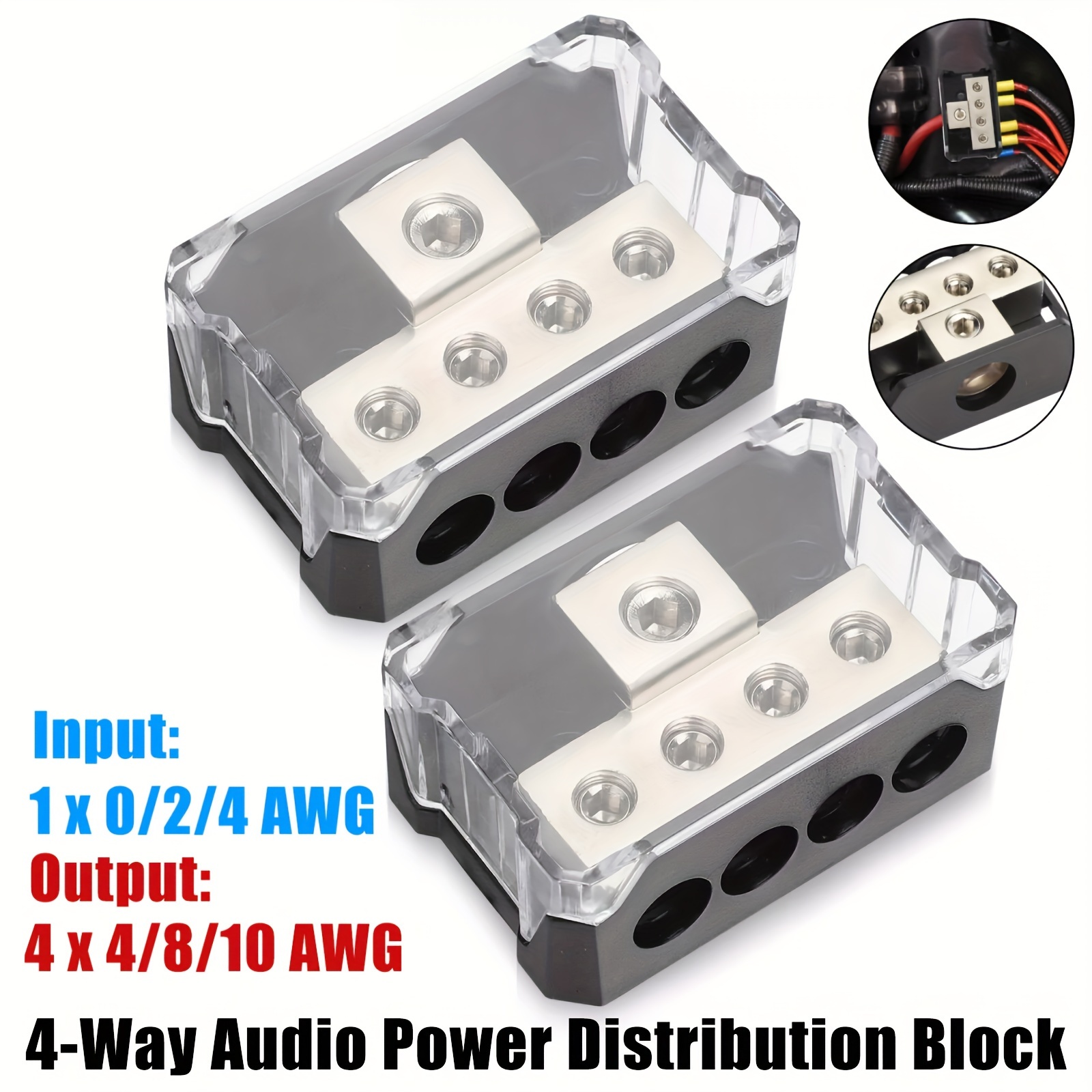 Aazon.co: 8PCS 1/0 Gauge To 0 Gauge Car Stereo Audio Ap Power/Ground