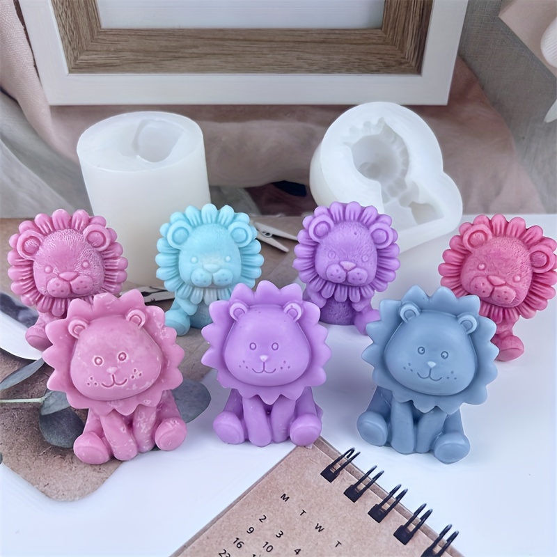 

1pc Lion Candle Making Silicone Mold Animal Ornament Jewelry Casting Molds Handmade Silicone Mold For Resin Candle Making Molds Craft Supplies 3d Resin Mold Plaster Ornament Diy Mold