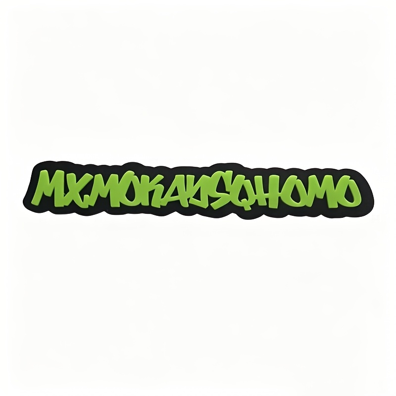 TEMU Custom Text Badge Graffiti Style Auto Car Emblem - 3d Acrylic Car Grill Holder Emblem Bumper Sign