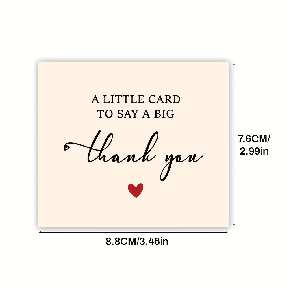 Image of Pack Of 50 Coated Paper Thank You Cards For Small Business Packaging, Decorative Gift Cards That Written On