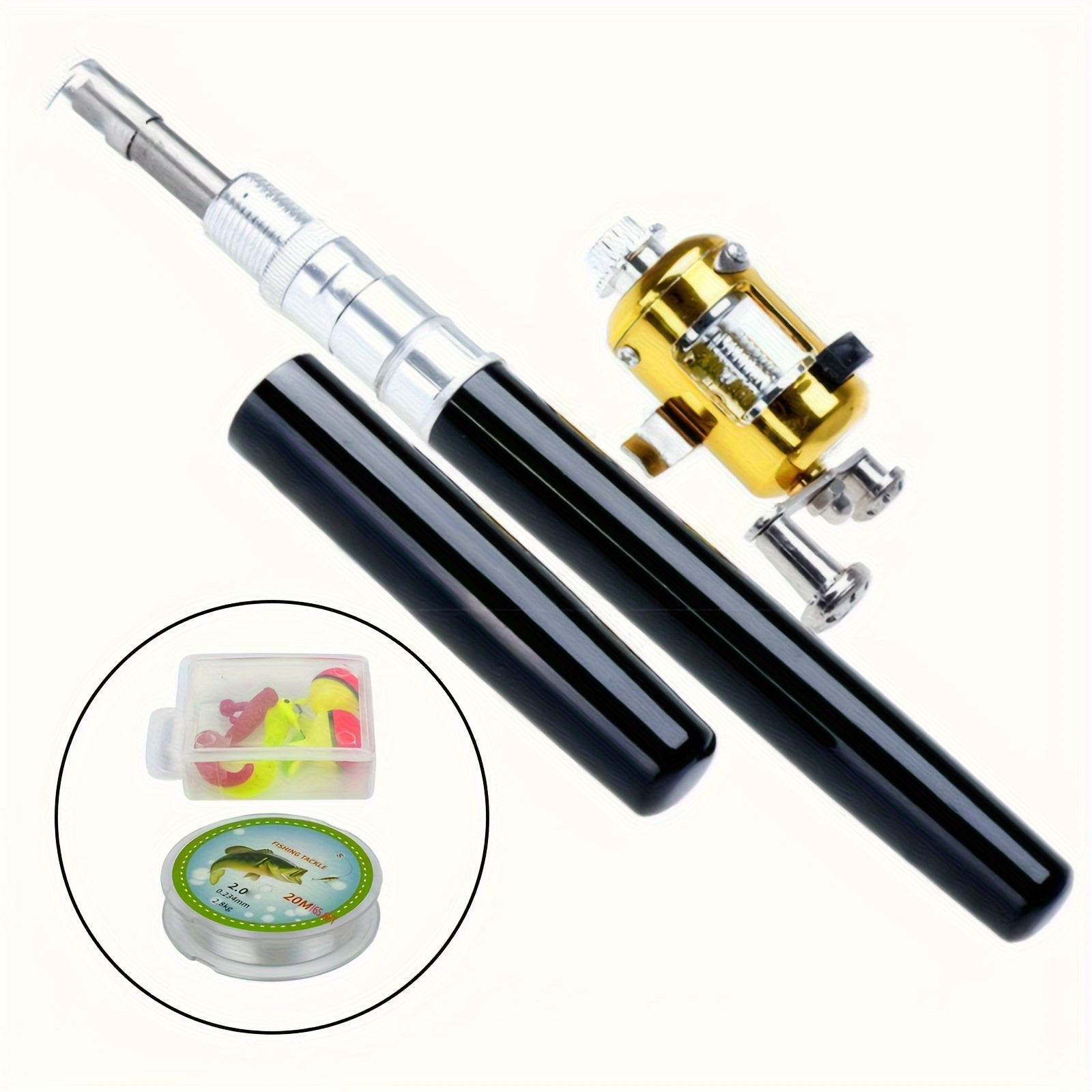 Pocket Size Fishing Rod Pen Style Fishing Pole Reel Combo - Temu Germany