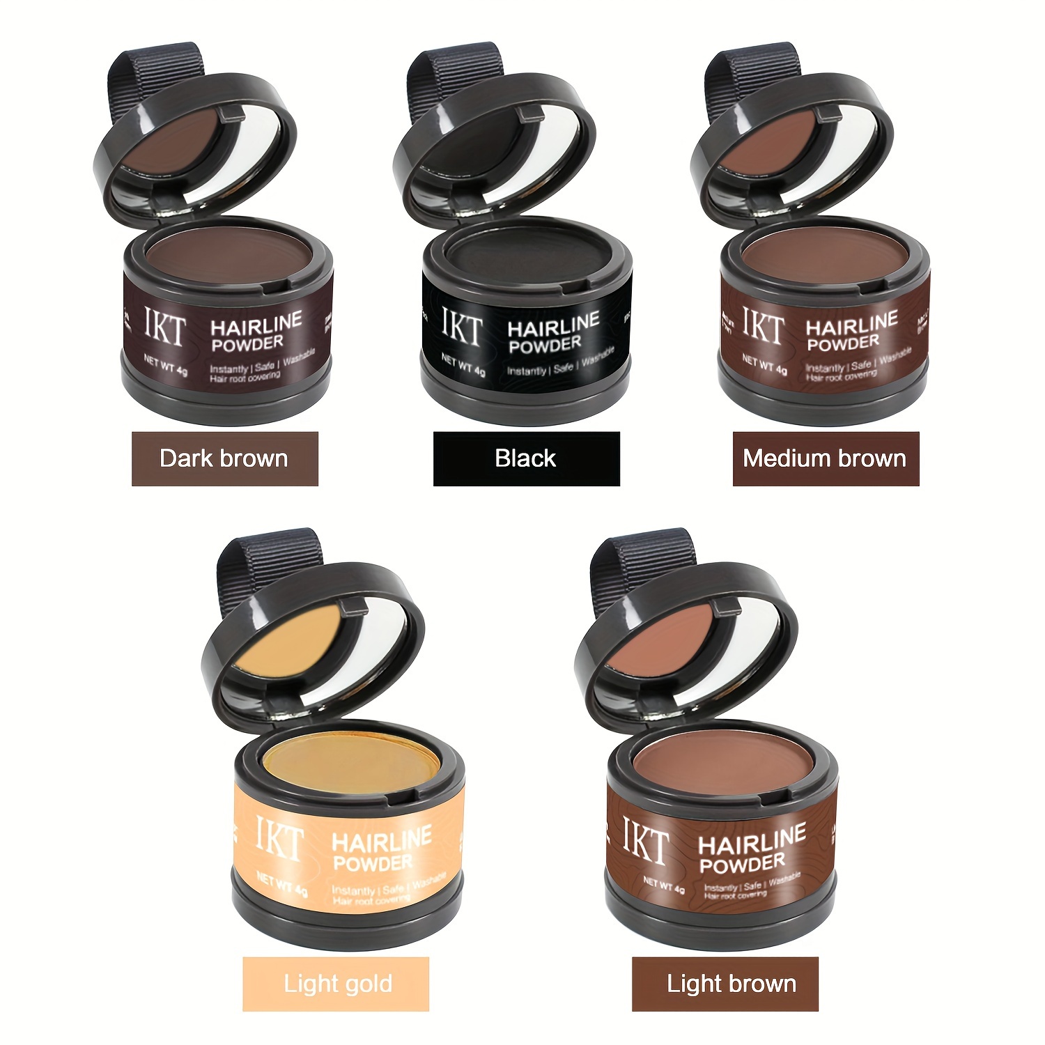 

Hairline Powder, Instant Coverage & Natural Finish, Concealer For Thinning Hair & Root Touch-up, Includes Sponge Applicator, Portable Size