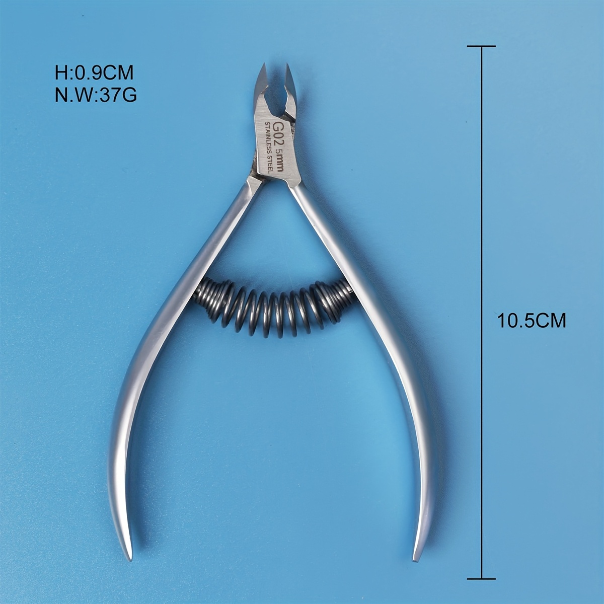 Image of 1pc Professional Stainless Steel Cuticle Scissors - Precision Hawkbill Design For Easy Removal Of Dead Skin And Nails, , Odorless Manicure Tool
