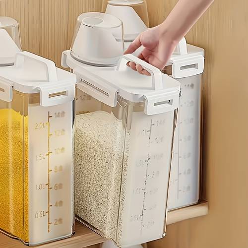 sealed food storage container with lid suitable for nuts flour organization portable for home and outdoor use