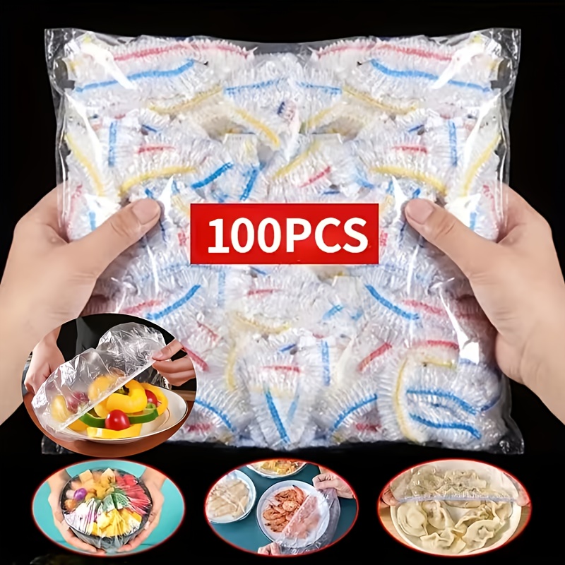 100 wrap disposable bags for covering plastic packaging for fruit   colorful living