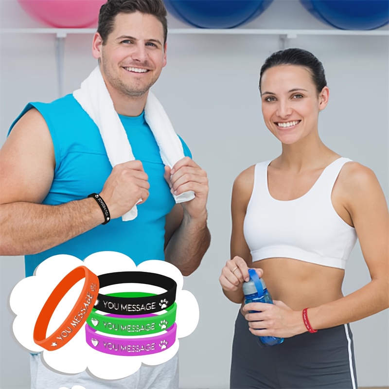 79pcs Customizable Silicone Bracelets with Heart Design